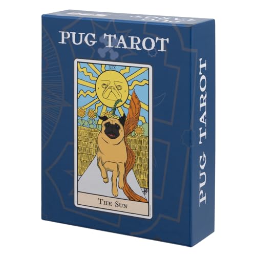 Thames & Kosmos Mops-Tarot, Tarotkarten mit lustigen Hunde-Illustrationen, einfach zu bedienendes Tarotkartendeck, Familienspiele für Erwachsene und Kinder, ab 12 Jahren Thames & Kosmos Mops-Tarot, Tarotkarten mit lustigen Hunde-Illustrationen, einfach zu bedienendes Tarotkartendeck, Familienspiele für Erwachsene und Kinder, ab 12 Jahren von Thames & Kosmos