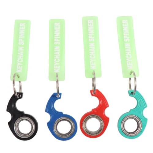 Thapncow 4er-Pack Fidget Spinner Schlüsselanhänger Ringspielzeug, Schlüsselanhänger Spinner, Anti-Stress-Spielzeug Schlüsselanhänger Spinner, Linderung von Angst und negativer Energie Thapncow 4er-Pack Fidget Spinner Schlüsselanhänger Ringspielzeug, Schlüsselanhänger Spinner, Anti-Stress-Spielzeug Schlüsselanhänger Spinner, Linderung von Angst und negativer Energie von Thapncow