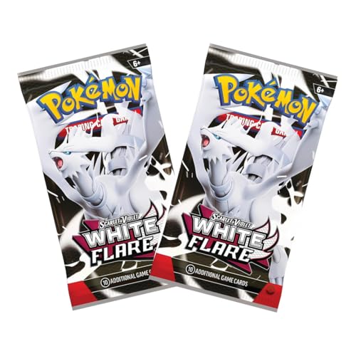 Pokemon Scarlet & Violet White Flare 2 x Booster Pack | Englisches Doppelset | Authentifiziert von TCYM | Black Bolt & White Flare Sammelkarten-Set von That Chunky Yellow Mouse