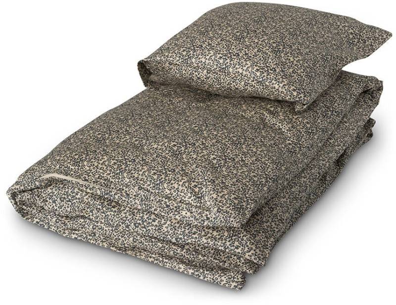 That's Mine Levi Bettwäsche Babybett 100x130 cm, Flores Sandshell/Blue von That's Mine