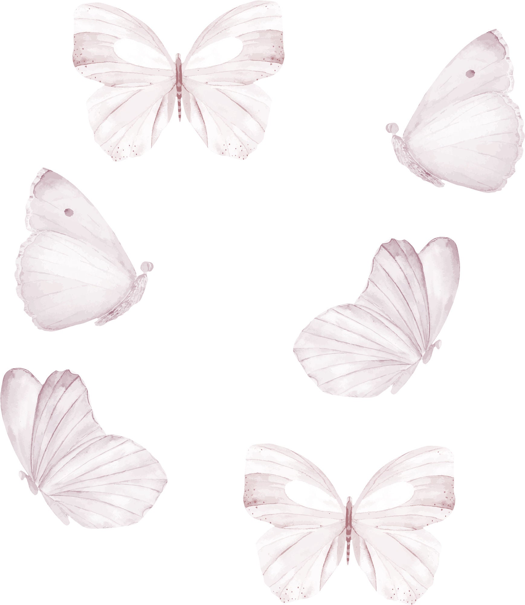 That's Mine Wallsticker Butterfly 6er-Pack, White That's Mine Wallsticker Butterfly 6er-Pack, White von That's Mine