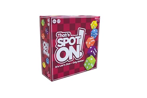 That's Spot On! Bestes Bluffing-Strategiespiel – Brett, 6 Tassen, 12 Spielsteine, 30 Würfel – 2 bis 6 Spieler, ab 12 Jahren, Familienspaß oder Spielabende mit Freunden That's Spot On! Bestes Bluffing-Strategiespiel – Brett, 6 Tassen, 12 Spielsteine, 30 Würfel – 2 bis 6 Spieler, ab 12 Jahren, Familienspaß oder Spielabende mit Freunden von That's Spot On!