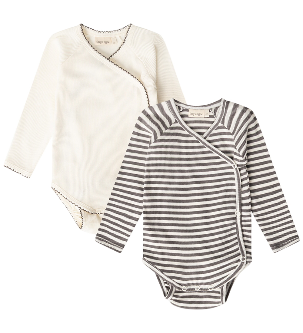 That's Mine Wickelbody l/ä - Juma - 2er-Pack - Dark Grey Stripe - Thats Mine - 56 - Body L/Ä That's Mine Wickelbody l/ä - Juma - 2er-Pack - Dark Grey Stripe - Thats Mine - 56 - Body L/Ä von Thats Mine