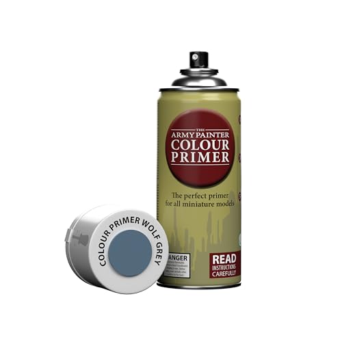 The Army Painter Colour Primer Wolf Grey, 400 mL Acrylic Spray Primer, Spray Paint for Tabletop Roleplaying, Boardgames, and Wargames Miniature Modelling von The Army Painter