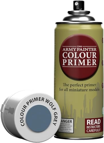 The Army Painter Colour Primer Wolf Grey, 400 mL Acrylic Spray Primer, Spray Paint for Tabletop Roleplaying, Boardgames, and Wargames Miniature Modelling von The Army Painter