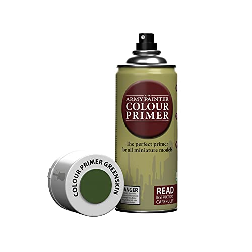 The Army Painter Colour Primer, Greenskin 400 ml spray primer, Primer Spray, acrylic spray paint for painting and Warhammer miniatures.skin, 400 ml The Army Painter Colour Primer, Greenskin 400 ml spray primer, Primer Spray, acrylic spray paint for painting and Warhammer miniatures.skin, 400 ml von The Army Painter