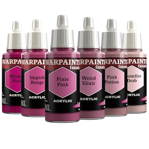 The Army Painter, Warpaints Fanatic Flexible Triad: Pinks, 6 x 18 ml Acrylfarbe, Miniatur-Hobbybemalung, Für Miniatur-Wargaming von The Army Painter