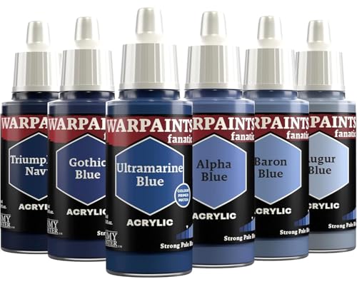 The Army Painter, Warpaints Fanatic Flexible Triad: Strong Pale Blues, 6 x 18 ml Acrylfarbe, Miniatur-Hobbybemalung, Für Miniatur-Wargaming von The Army Painter