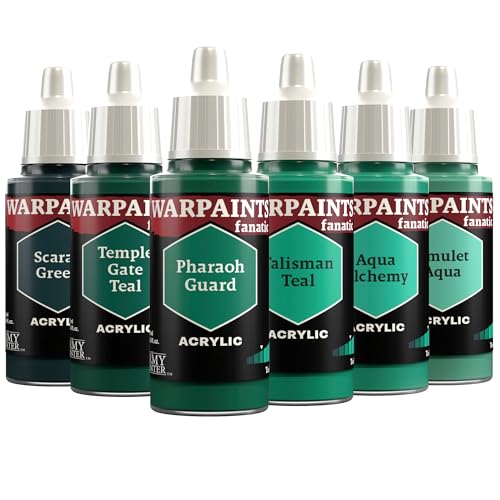 The Army Painter, Warpaints Fanatic Flexible Triad: Teals, 6 x 18 ml Acrylfarbe, Miniatur-Hobbybemalung, Für Miniatur-Wargaming von The Army Painter