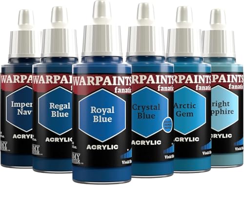 The Army Painter, Warpaints Fanatic Flexible Triad: Vivid Blues, 6 x 18 ml Acrylfarbe, Miniatur-Hobbybemalung, Für Miniatur-Wargaming von The Army Painter