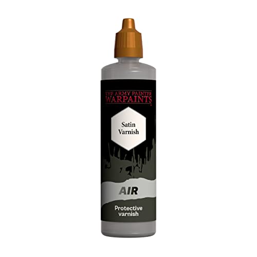 The Army Painter Airbrush Satin Varnish, 100 ml Tropfflasche, Acrylfarbe, Airbrush-Lack für Airbrush- und Malerei, Wargaming-Miniaturen, perfekt für Tisch-Brettspiele von The Army Painter