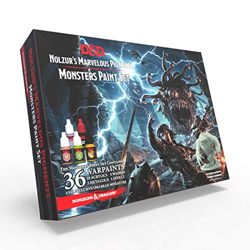 The Army Painter Dungeons and Dragons Nolzur’s Marvelous Pigment Monster Farbset, 36 Acrylfarben, 1 Miniatur zum Bemalen, für Rollenspiele und Tabletop Wargames Miniatur Modell-Malerei von The Army Painter