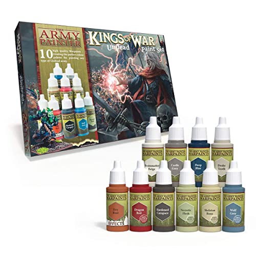 The Army Painter WP8016 Kings of War Undead Malset | 10 Acrylfarben für das Bemalen von Fantasy Undead Infantry und Undead Warmachines | für Wargames Miniatur Modell Malerei The Army Painter WP8016 Kings of War Undead Malset | 10 Acrylfarben für das Bemalen von Fantasy Undead Infantry und Undead Warmachines | für Wargames Miniatur Modell Malerei von The Army Painter