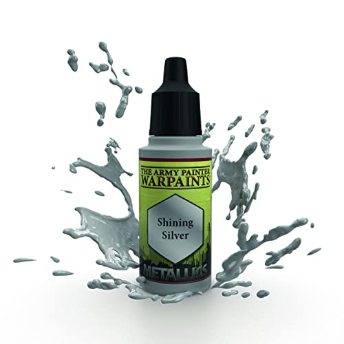 The Army Painter | Warpaint | Shining Silver | Hochpigmentierte Acrylfarbe auf Wasserbasis, geeignet für das Bemalen von Tabletop Miniaturen, Brettspielfiguren und Miniaturen zu RPGs Rollenspielen, WP1129 The Army Painter | Warpaint | Shining Silver | Hochpigmentierte Acrylfarbe auf Wasserbasis, geeignet für das Bemalen von Tabletop Miniaturen, Brettspielfiguren und Miniaturen zu RPGs Rollenspielen, WP1129 von The Army Painter