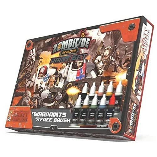 The Army Painter WP8034 | Zombicide: Invader Malset | 10 Acrylfarben | 1 Starter-Pinsel | Beginner Set für Cool Mini or Not Zombicide: Invader für Tabletop Brettspiel Miniatur Modellmalerei The Army Painter WP8034 | Zombicide: Invader Malset | 10 Acrylfarben | 1 Starter-Pinsel | Beginner Set für Cool Mini or Not Zombicide: Invader für Tabletop Brettspiel Miniatur Modellmalerei von The Army Painter