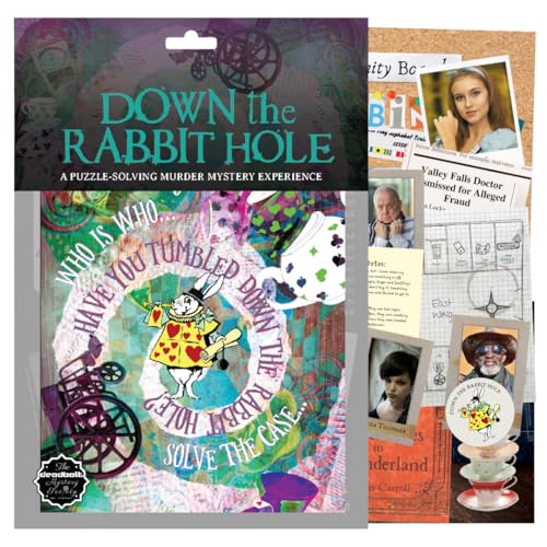 The Deadbolt Mystery Society Down The Rabbit Hole: Murder Mystery Game - Suche nach Hinweisen, löse Rätsel, beseitige Verdächtige, löse alleine oder mit einer Gruppe von The Deadbolt Mystery Society