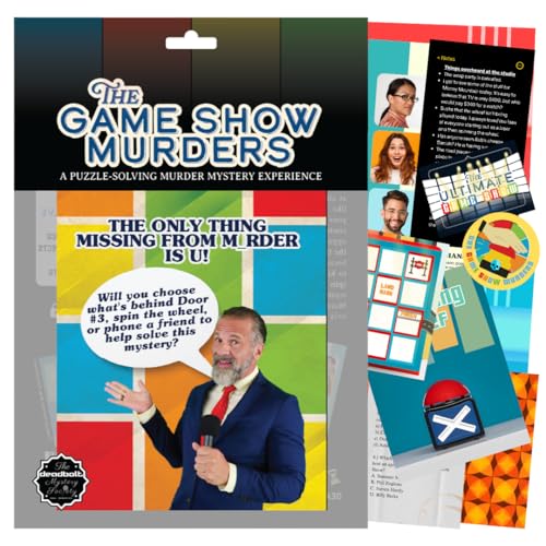 The Deadbolt Mystery Society The Game Show Murders: Murder Mystery Game - Suche nach Hinweisen, löse Rätsel, beseitige Verdächtige, löse alleine oder mit einer Gruppe von The Deadbolt Mystery Society