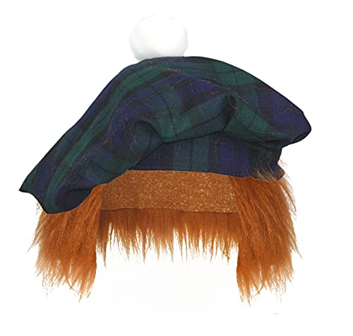 Scottish Tartan tam-o-shanter mit Ingwer Haar Schottland Highland Hat Fancy Kleid von The Dragons Den