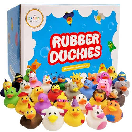 Sortiment, Gummi-Enten-Spielzeug-Enten für Kinder, Bade-Geburtstagsgeschenke, Babypartys, Klassenzimmer, Anreize für Sommer, Strand und Pool, 5,1 cm (200 Stück) von The Dreidel Company