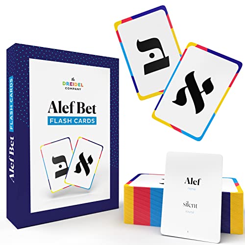 The Dreidel Company Alef Bet Flash Cards Aleph Beis Jüdische Alphabet-Karteikarten (Einzeln) von The Dreidel Company