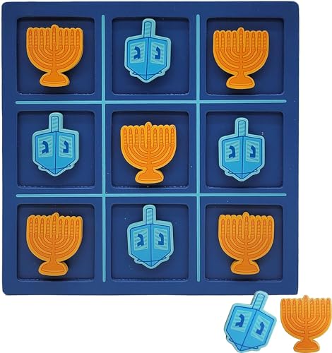 The Dreidel Company Chanukkah Tic-Tac-Toe Spiel, 20,3 x 20,3 cm, Party-Events, Geburtstage, Klassenzimmerpreise und vieles mehr (6er-Pack) von The Dreidel Company