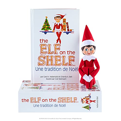 Elf on The Shelf Mädchen mit französischem Buch Weihnachtswichtel-Set, Weihnachtswichtel, Elf on The Shelf Mädchen, eine Weihnachtstradition, die Wichtel Witzer | Weihnachtswichtel von The Elf on the Shelf