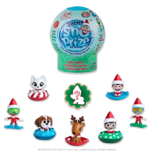 Elf on The Shelf Secret SnoPrize (Serie 3) – super lustige Aktivität mit Überraschungsschneefunktion inklusive Schneekugel mit niedlichem Mini-Elf/Elfenhaustier und schmutzfreier Matte – Sammeln Sie von The Elf on the Shelf
