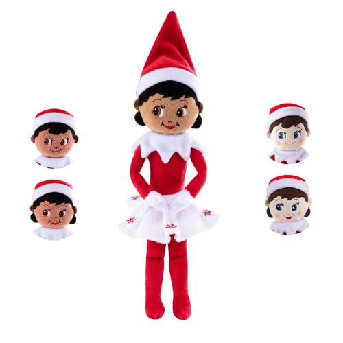Plushee Pals® | Snuggler | Mädchen | Braune Augen | Elf on The Shelf Scout Elf Plüsch für Kinder und Erwachsene | Weiche Figur Puppe von The Elf on the Shelf