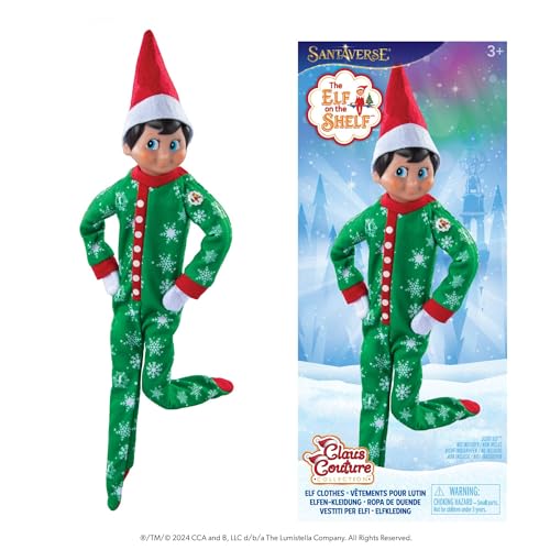 The Elf on the Shelf® Claus Couture® Onesie | Einteiliger Schlafanzug mit Schneeflockenmuster | Scout Elf Outfit von The Elf on the Shelf