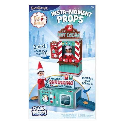 The Elf on the Shelf Insta-Props 2-in-1-Szenen-Kit mit reversibler Pop-Out-Hintergrund – Hot Cocoa Stand und Magic Shrinking Machine Szenen mit Zubehör The Elf on the Shelf Insta-Props 2-in-1-Szenen-Kit mit reversibler Pop-Out-Hintergrund – Hot Cocoa Stand und Magic Shrinking Machine Szenen mit Zubehör von The Elf on the Shelf