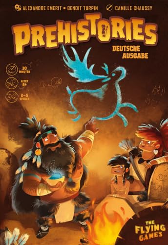 The Flying Games | Prehistories | Familienspiel | Brettspiel | 2-5 Spieler | Ab 8+ Jahren | 30+ Minuten | Deutsch von Asmodee