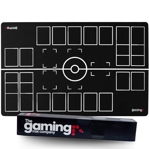 GMC Classic Black & White Matte für Pokemon – 2-Spieler-kompatible Spielmatte für Pokemon-Sammelkartenspiel – Tragbare Kartenspiel-Spielmatte für Pokemon-Trainer – Wasserdichte Kartenspielmatte von The Gaming Mat Company
