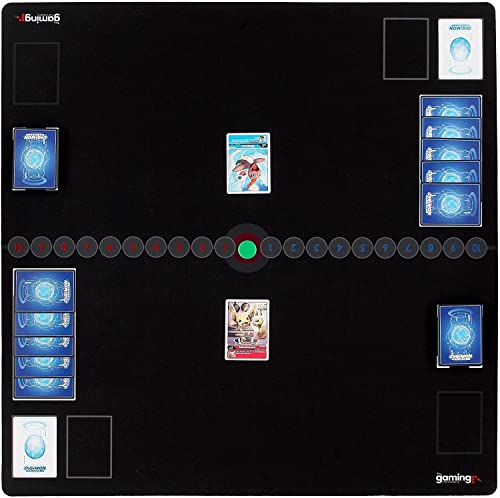 Die Gaming Mat Company Superdicke 2-Spieler-kompatible Digimon-Spielmatten für Digimon-Karten - 72cm x 72cm x 4mm 2-Spieler-Spielmattenkampfplatte für Digimon TCG-Spielmatten von The Gaming Mat Company