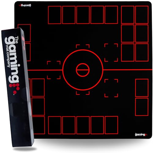 GMC Deluxe XL 2 Player Black & Red Gaming Mat Compatible with Pokemon Trading Card Game Stadium Board Playmat Compatible with Pokemon Trainers - Waterproof Card Gaming Mat von The Gaming Mat Company