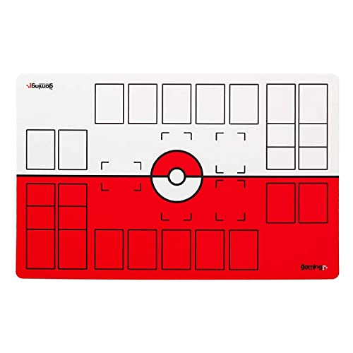 The Gaming Mat Company 2 Player Compatible Pokemon Playmat for Pokemon Cards - 28" x 18" x 0.08" Red & White Battle Mat Stadium Board for Pokemon TCG Playmat Game & Pokemon Mat Trading Card The Gaming Mat Company 2 Player Compatible Pokemon Playmat for Pokemon Cards - 28" x 18" x 0.08" Red & White Battle Mat Stadium Board for Pokemon TCG Playmat Game & Pokemon Mat Trading Card von The Gaming Mat Company