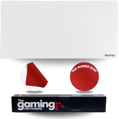 The Gaming Mat Company Einzelspieler MTG Spielmatte – 72×36 cm White Design, kompatibel mit Magic: The Gathering, MTG Karten, TCG, großes Gaming-Mauspad. von The Gaming Mat Company