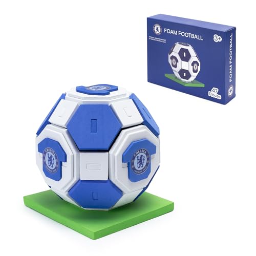 Chelsea FC Offiziell lizenziertes 3D-Fußball-Puzzle aus Schaumstoff – 47-teiliges baubares Modell für Kinder ab 3 Jahren von The Gift Scholars