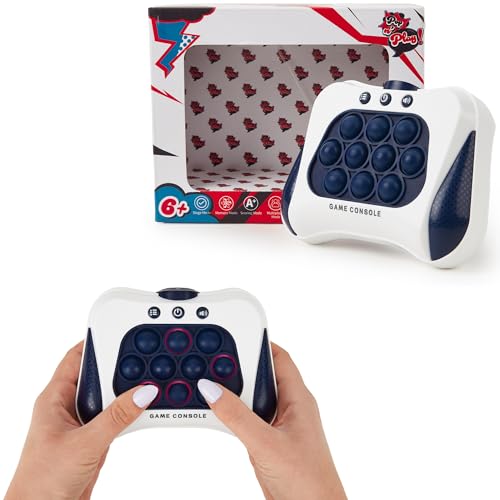 Electronic Pop n Play Pro Puzzle-Spiel - Tiefblau | Handliche Spielkonsole für Jungen und Mädchen, Druckblasen-Stressspielzeug von The Gift Scholars