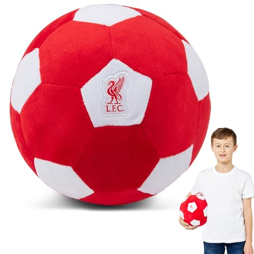Liverpool FC Offiziell Lizenziertes Plüsch-Fußball - 22 cm Weichspielzeug-Kissen - Flauschiger Gefüllter Fußball Ideal für Kinder und Erwachsene - Perfektes Sportgeschenk für Kopites von The Gift Scholars
