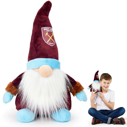 The Gift Scholars West Ham FC Gonk Gartenzwerg (33cm Groß) Die Hammers Offiziell Lizenziertes Fußball-Weichspielzeug Plüsch, Großartig für Erwachsene Kinder von The Gift Scholars