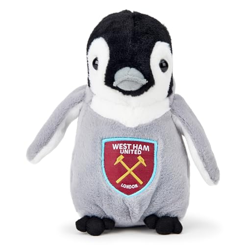 The Gift Scholars West Ham United FC 22cm Pinguin Plüsch: Offiziell Lizenziertes Umweltfreundliches Fußball-Weichspielzeug, Großartig für Hammers Unterstützer Jeden Alters von The Gift Scholars