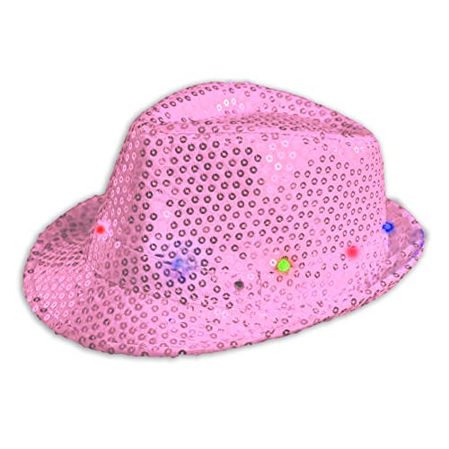 The Glowhouse Fedora-Hut, blinkend, LED, Rosa von The Glowhouse