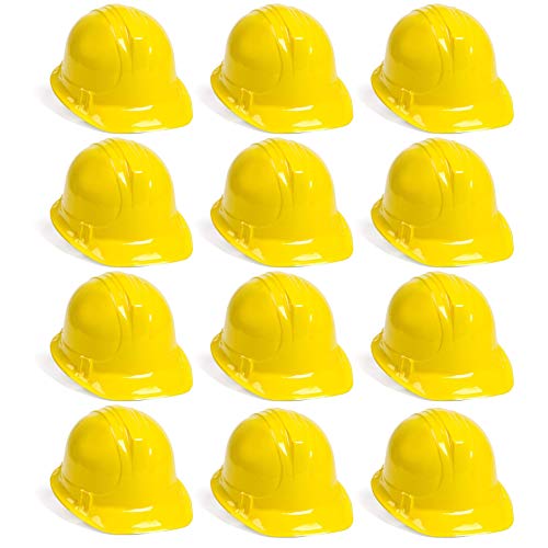 The Glowhouse Bauhelme für Partys & Verkleidungen - für Kinder & Erwachsene - Kunststoff - Set mit 12 Stück von The Glowhouse
