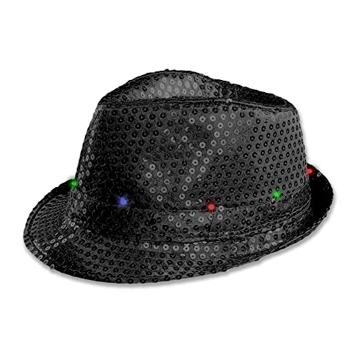 The Glowhouse Blinkender LED-Fedora-Hut (schwarz) The Glowhouse Blinkender LED-Fedora-Hut (schwarz) von The Glowhouse