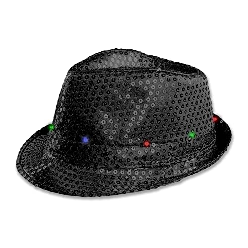 The Glowhouse Fedora-Hut, blinkend, LED, Schwarz von The Glowhouse