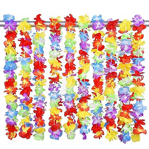 The Glowhouse Hawaiianische Blumenkette - Lei-Halsschmuck für Partys, Junggesellenabschiede und Geburtstage - 10 Stück The Glowhouse Hawaiianische Blumenkette - Lei-Halsschmuck für Partys, Junggesellenabschiede und Geburtstage - 10 Stück von The Glowhouse