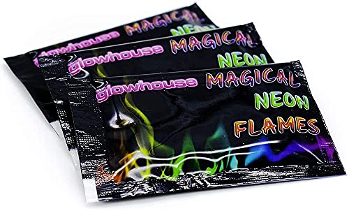 The Glowhouse Magische Flammen - färbt Feuer in mystische Neonfarben - 3 Stück von The Glowhouse