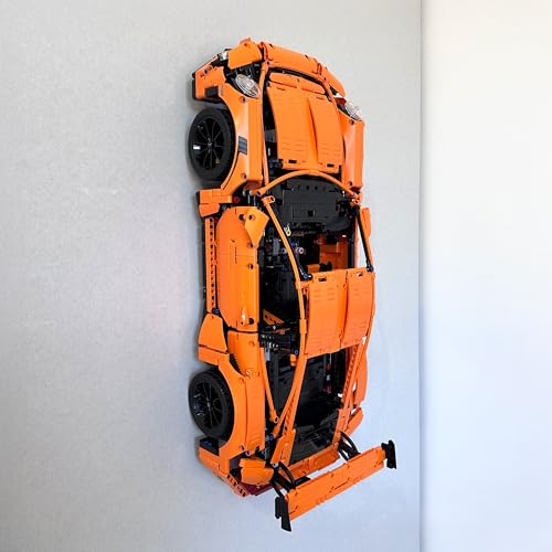 The Good Idea | Wandhalterung für Lego Technic Porsche 911 GT3 RS 42056 | Sichere & stilvolle Displayhalterung für Modellauto aufrecht oder kopfüber von The Good Idea