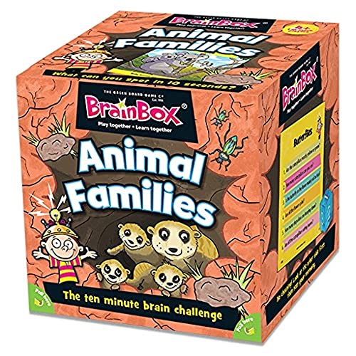 BrainBox GRE91020 Animal Families, Card Game von The Green Board Game Co.