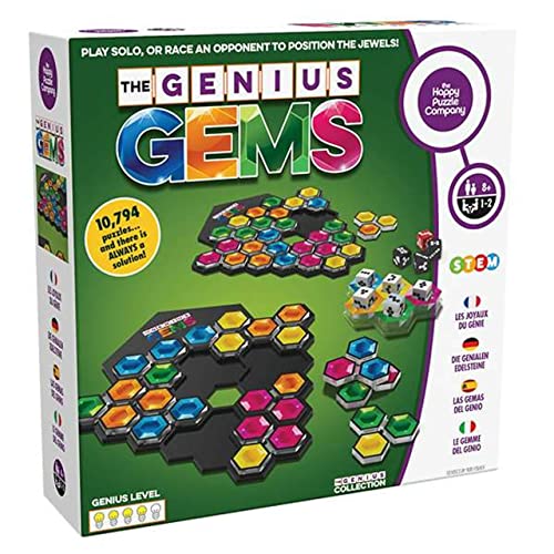 The Happy Puzzle Company | The Genius Gems Brettspiel | Meistern Sie über 10.000 Puzzles – Zeigen Sie Ihre strategische Planung – Kinder-Brettspiele – Smart Games for Smart Minds – ab 8 Jahren von The Happy Puzzle Company